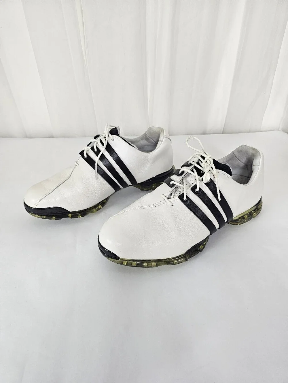 Adidas Adipure Climaproof Traxion Golf Shoes White Leather LavStyle #816373